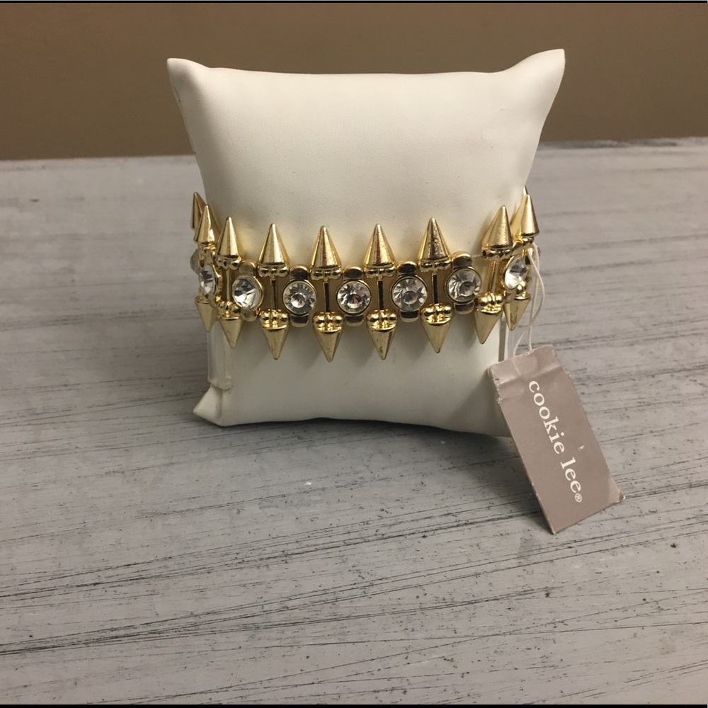 Cookie Lee Gold Crystal Spike bracelet